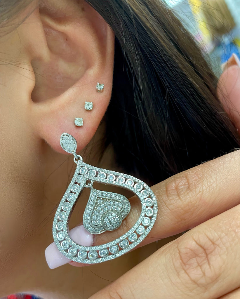 Layered Drop Almond Earring
