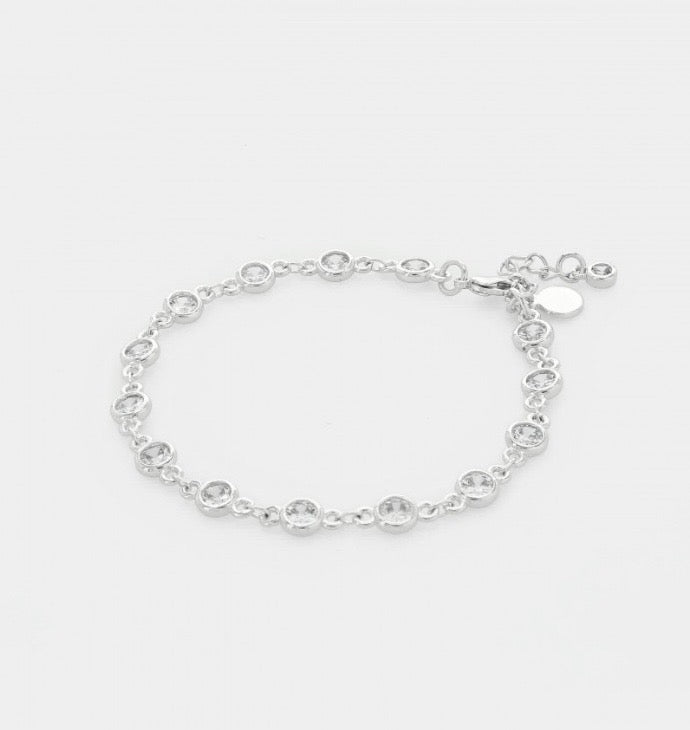 Gold Clear CZ Bracelet