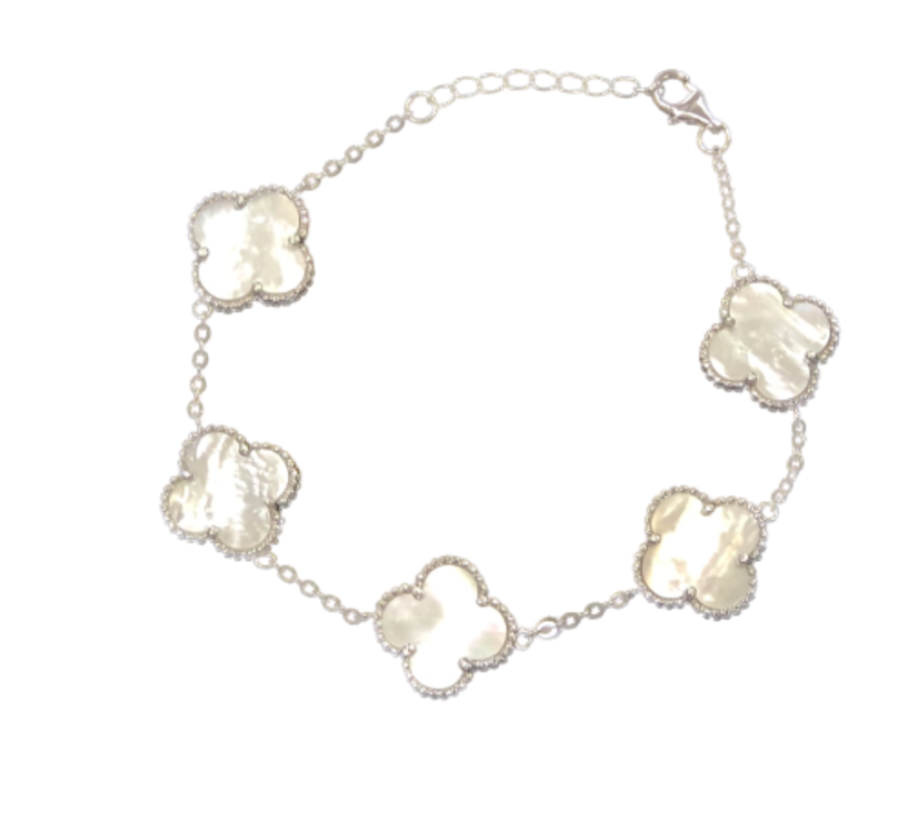5 clover mother of pearl bracelet 
