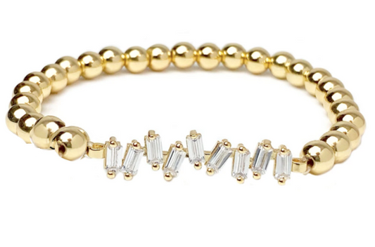 Ella's Elegant Baguette Bar Bracelet