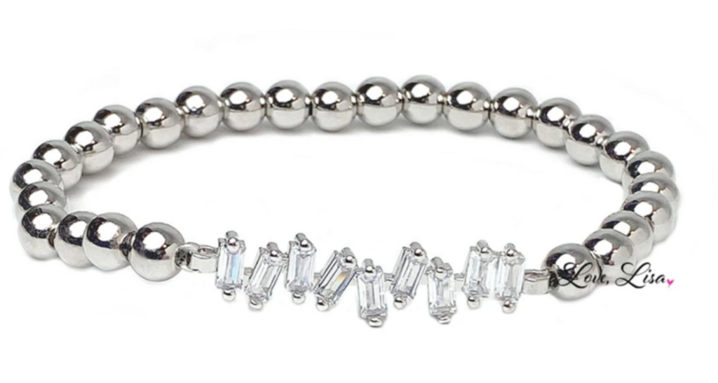 Ella's Elegant Baguette Bar Bracelet