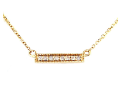 Mini Diamond Bar Necklace