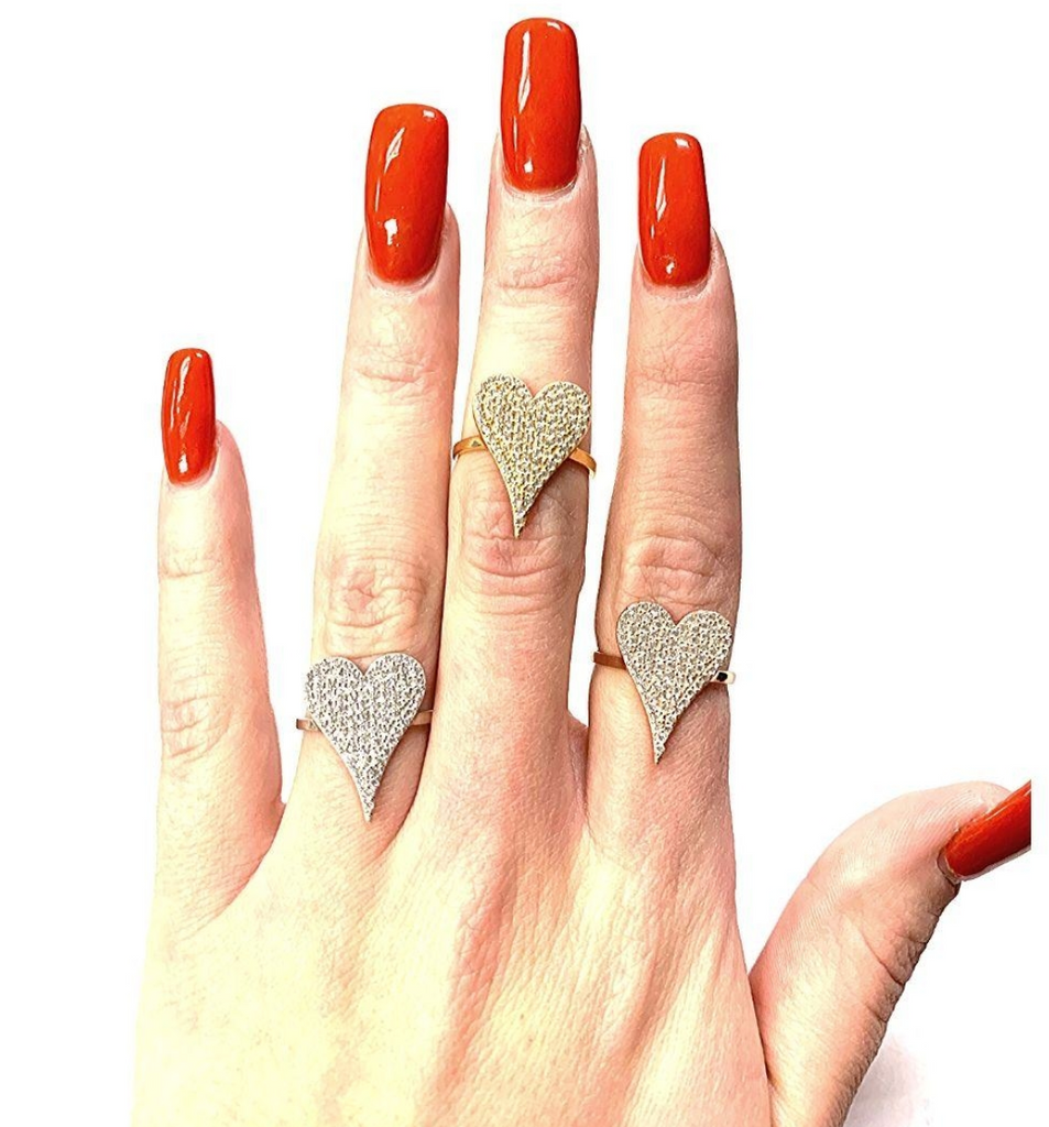 Pave Heart Ring