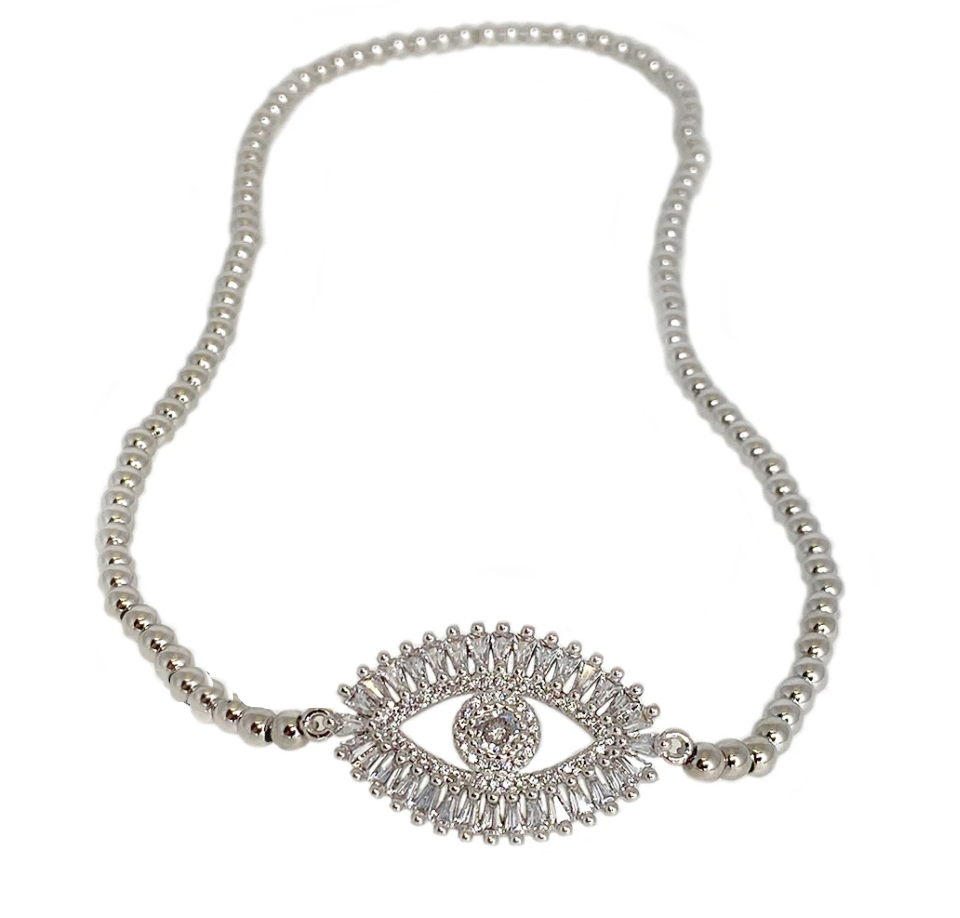 Glamorous Evil Eye Choker Necklace