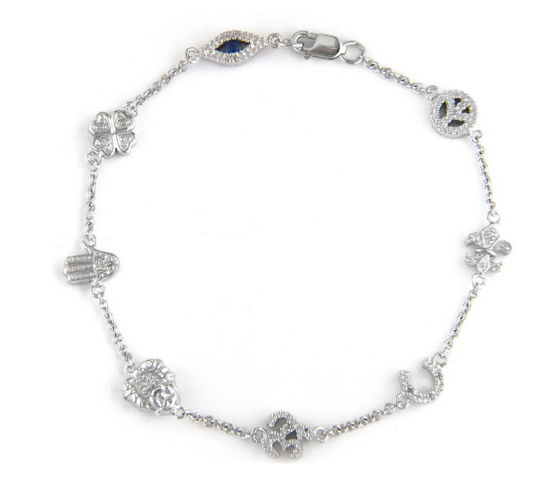 Diamond Lucky Charm Bracelet