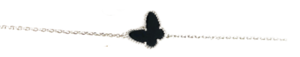 black and silver butterfly bracelet 