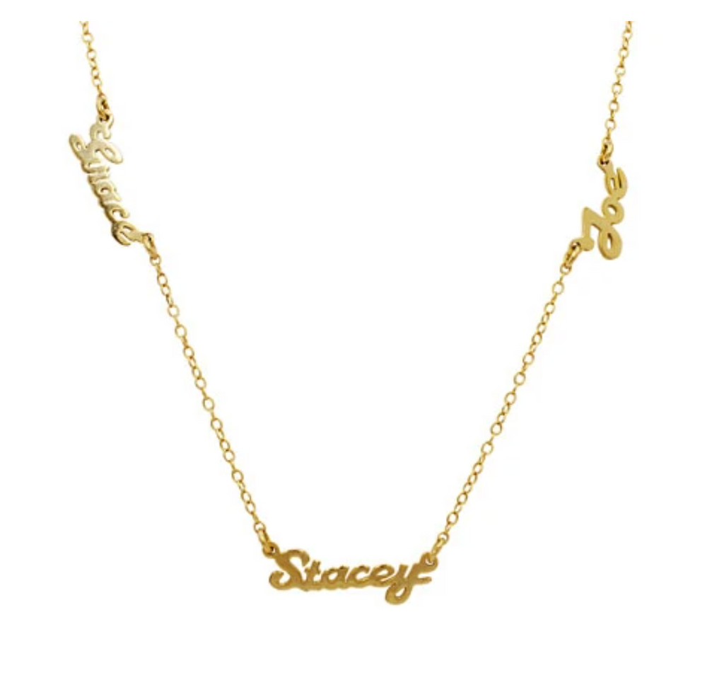 Personalized Silver Multi Script Name Necklace