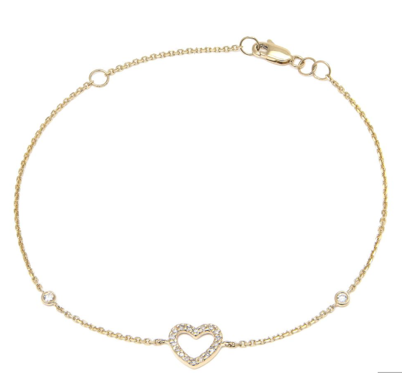 Diamond Delicate Heart Bracelet
