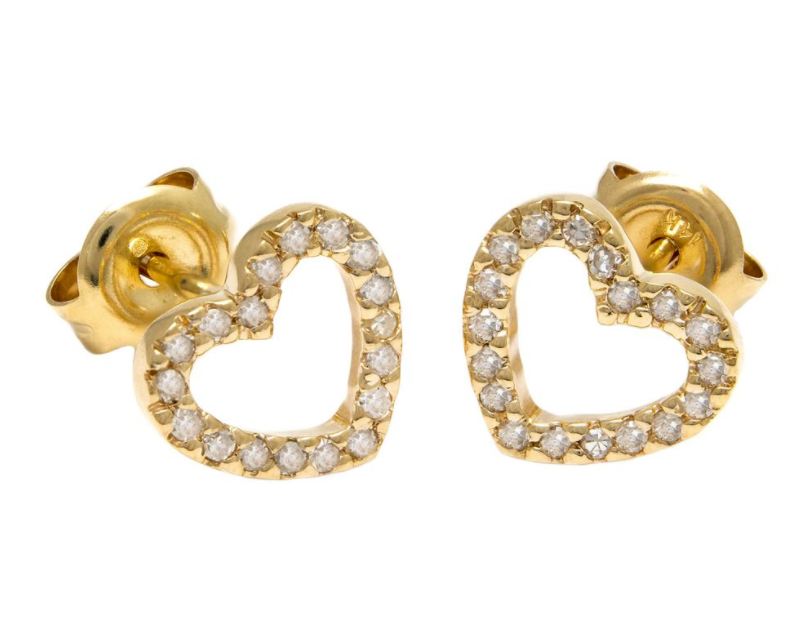 Diamond Heart Earrings