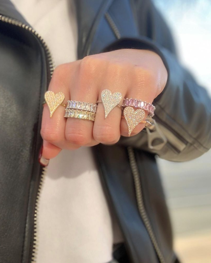 Pave Heart Ring