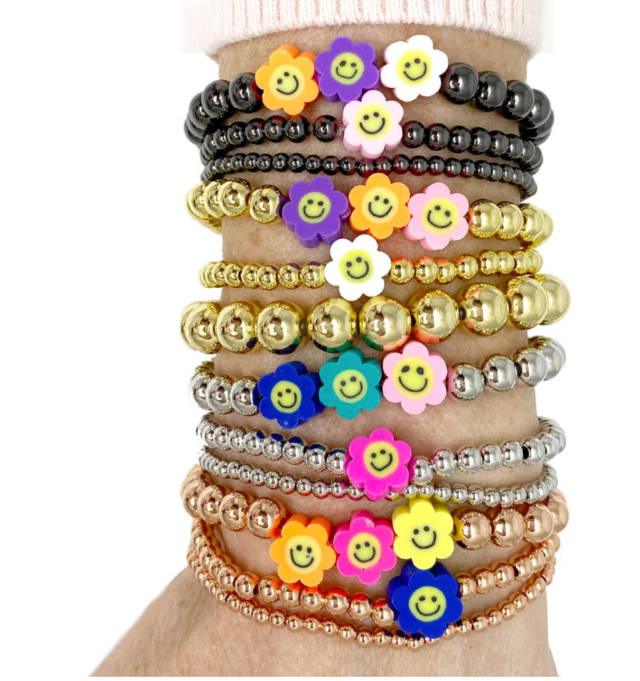 Stella's Small Smiley Flower Colorful Bracelet