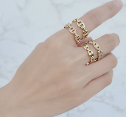 Gold Open Chain Ring