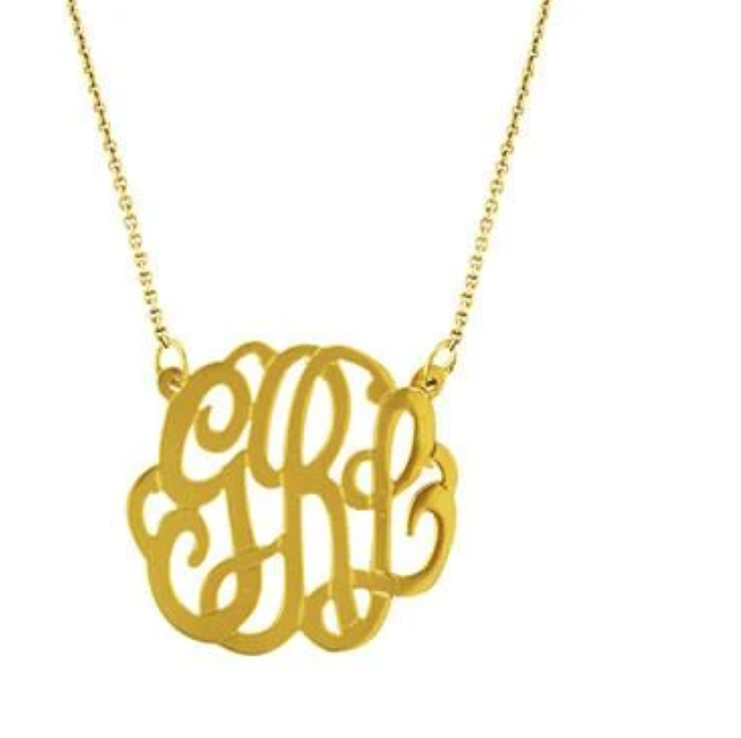 Personalized Medium Monogram Necklace
