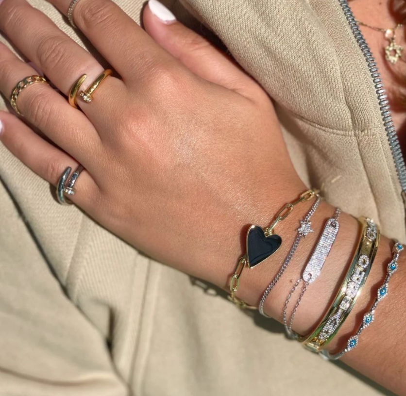 Double Chain Bar Bracelet