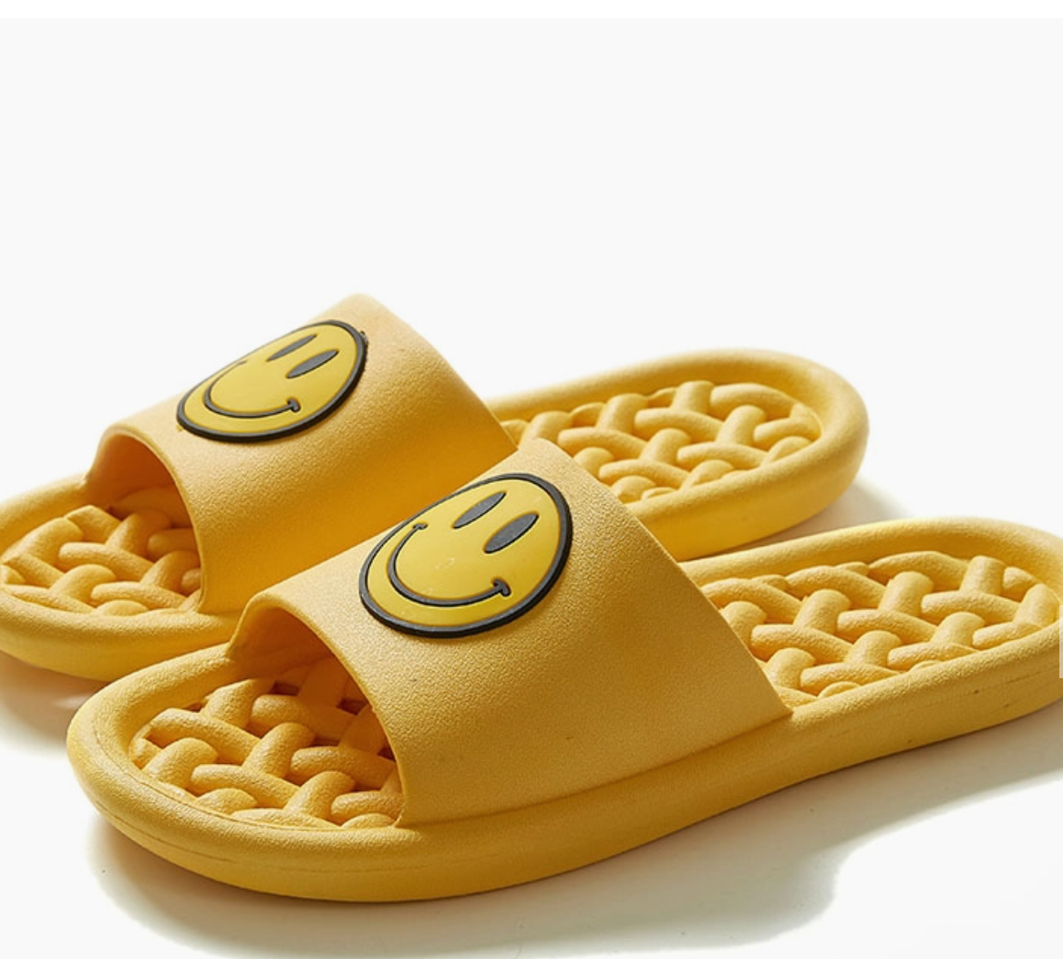 Smiley Face Quick Dry Shower Shoes