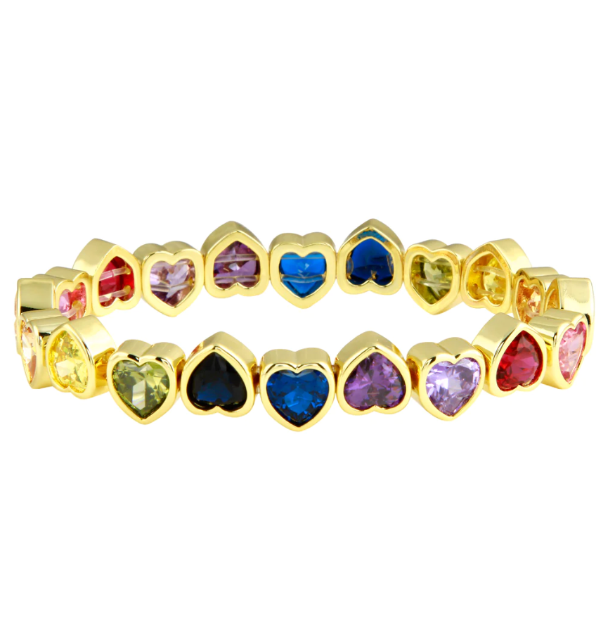 Bezel Heart Bracelet