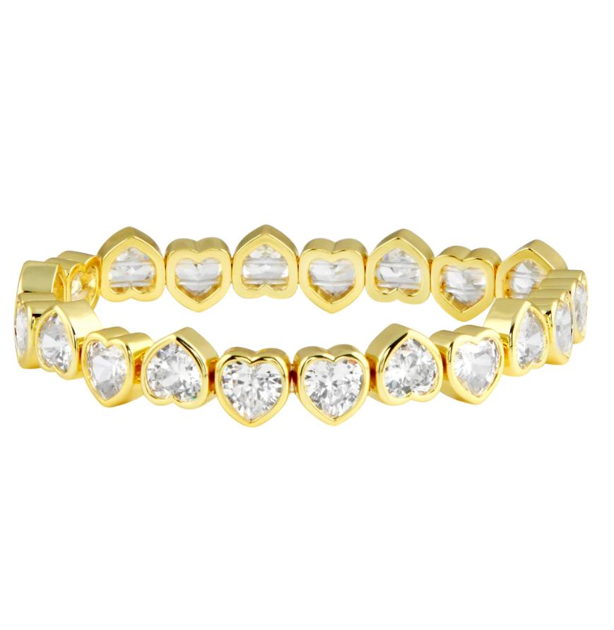 Bezel Heart Bracelet