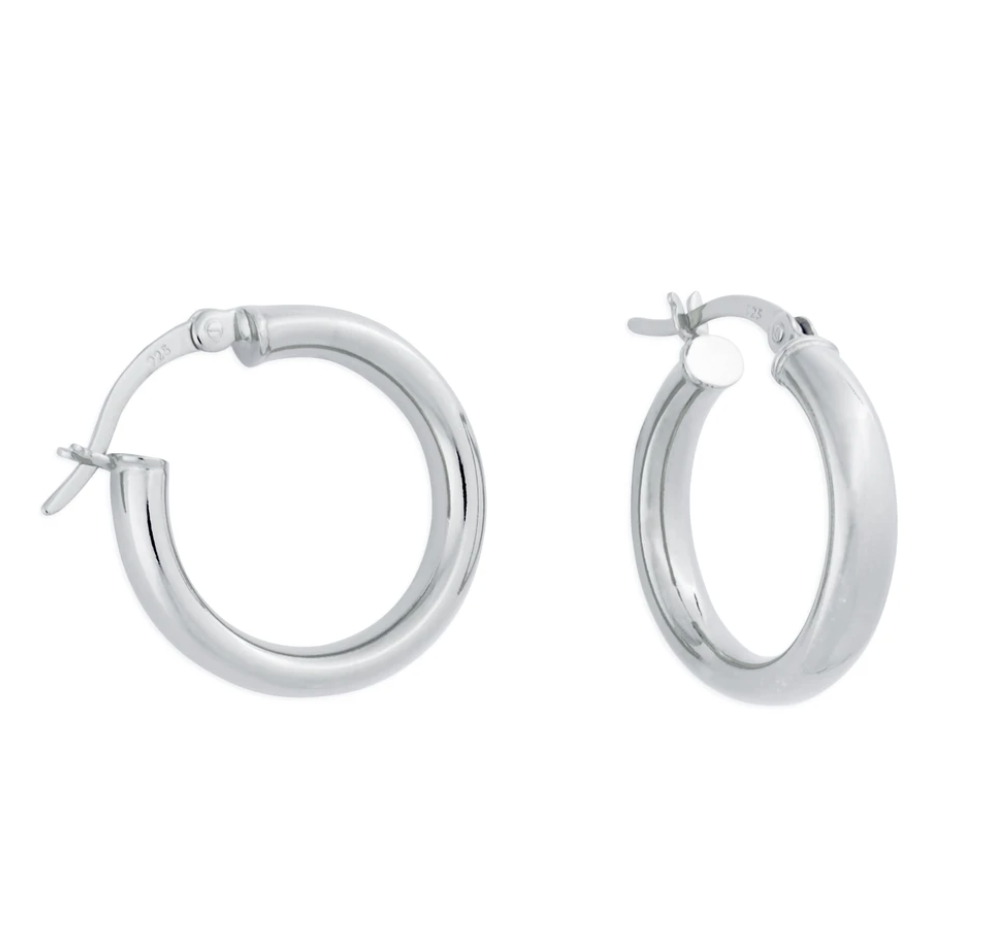 Silver small hoops 