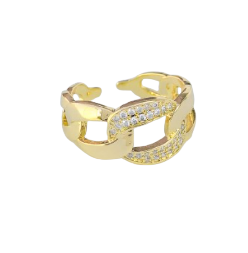 Adjustable Chain and CZ Ring