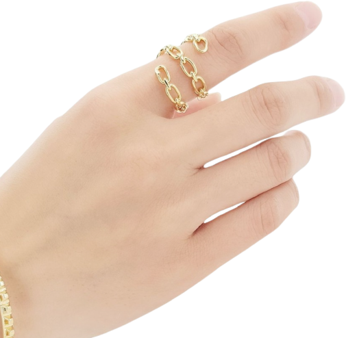 Triple Looped Paperclip Ring