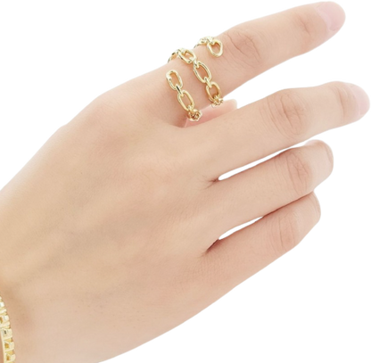 Triple Looped Paperclip Ring
