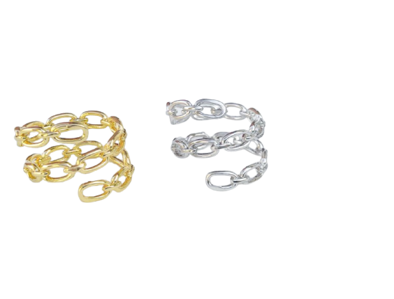 Triple Looped Paperclip Ring