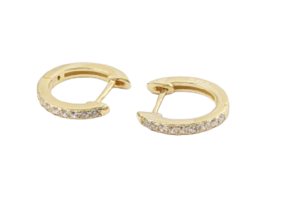 small gold huggie hoop