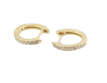 small gold huggie hoop