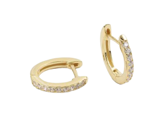 Small CZ Huggie Hoop
