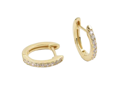Small CZ Huggie Hoop