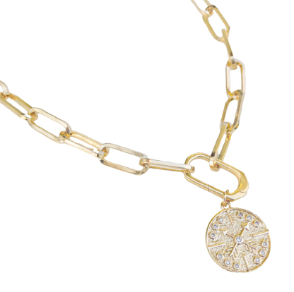 Paperclip Chain with Pendant