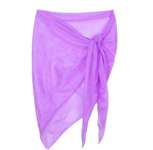 Purple Mesh Net Triangular Sarong