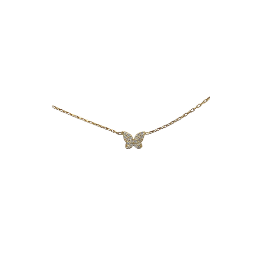 CZ Butterfly Anklet