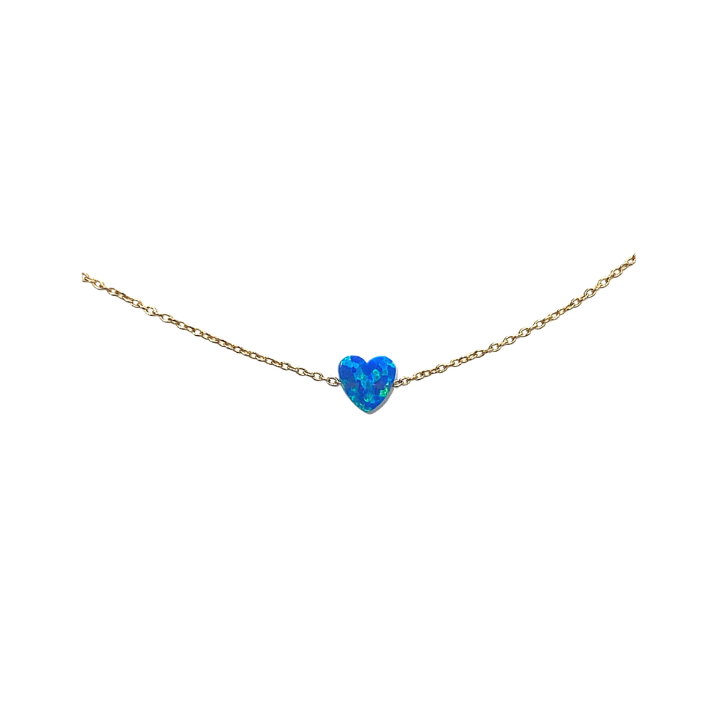 Ocean Blue Heart Anklet
