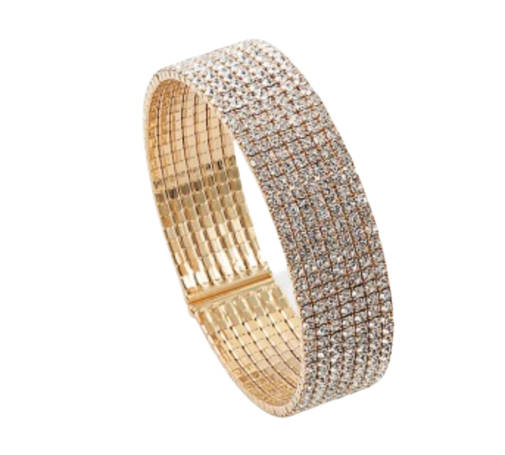 Large Rhinestone Statement Cuff