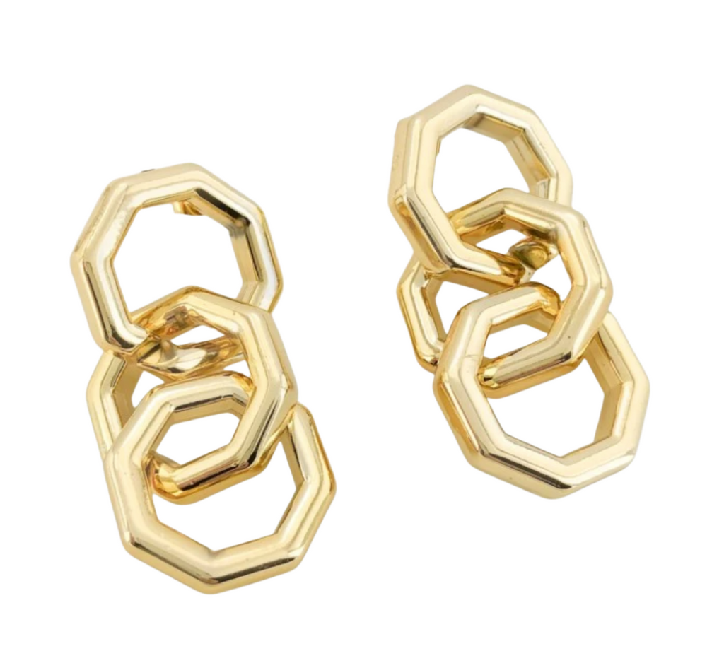 Gold Link Earrings