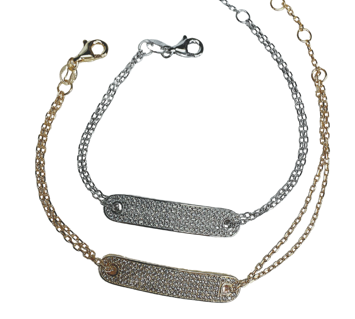 Double Chain Bar Bracelet