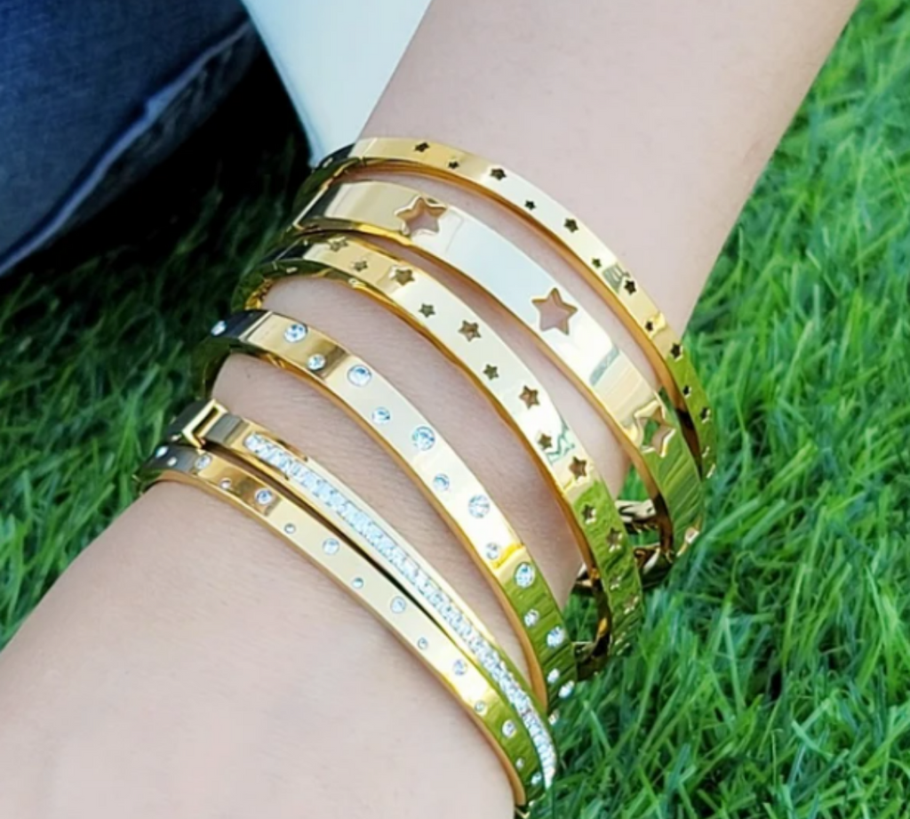 CZ Gold Bangle
