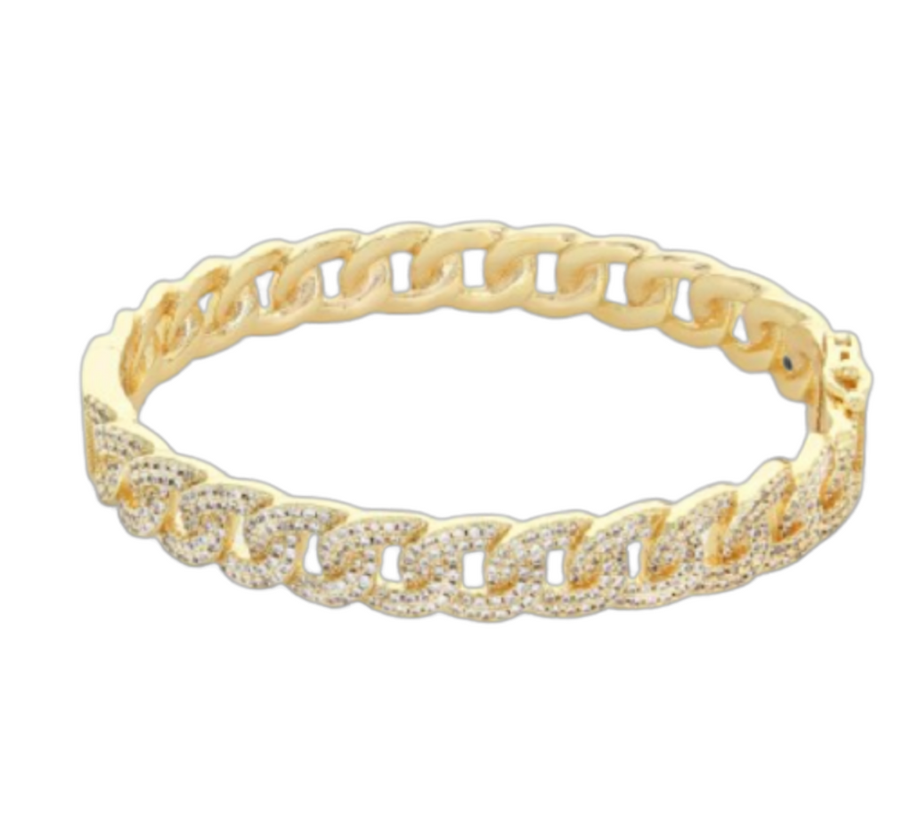 Chain Link CZ Bangle