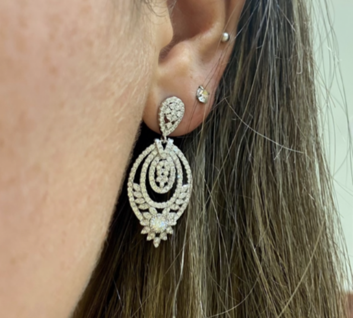 Oval Drop Earrings