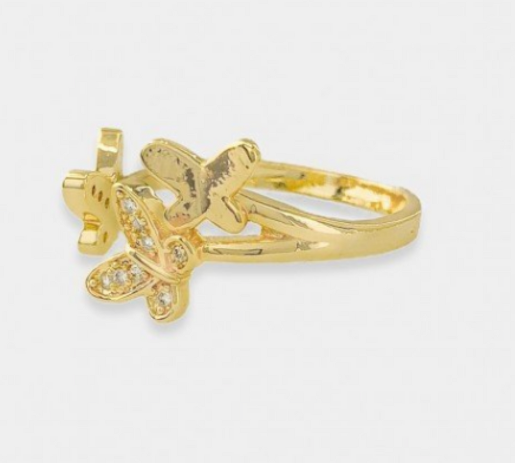 Gold Butterfly Ring