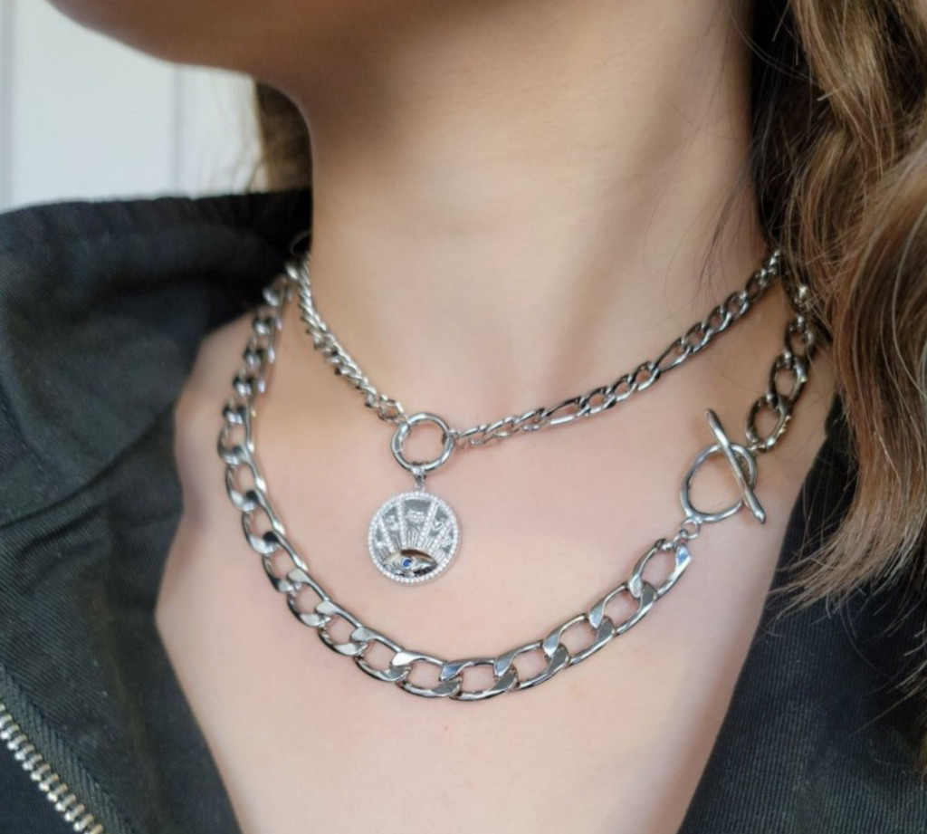 Double Chain Choker Necklace