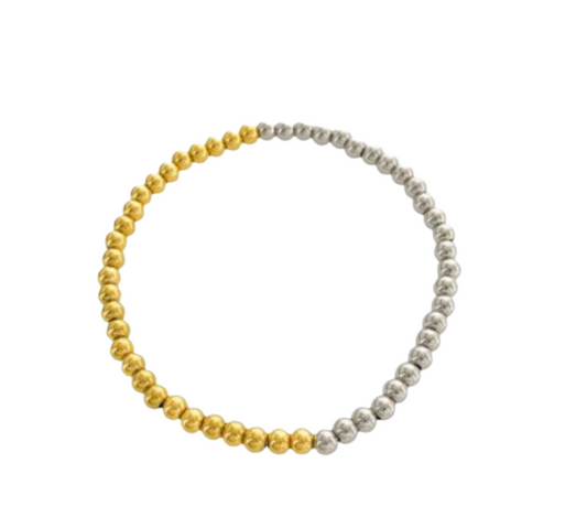 Two Tone Beaded Bracelet