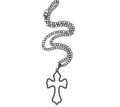 Outlined Cross Necklace