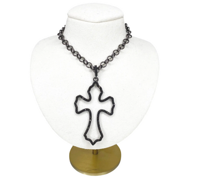 Outlined Cross Necklace