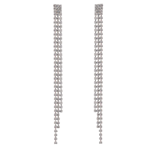 Long Dangling Crystal Earring