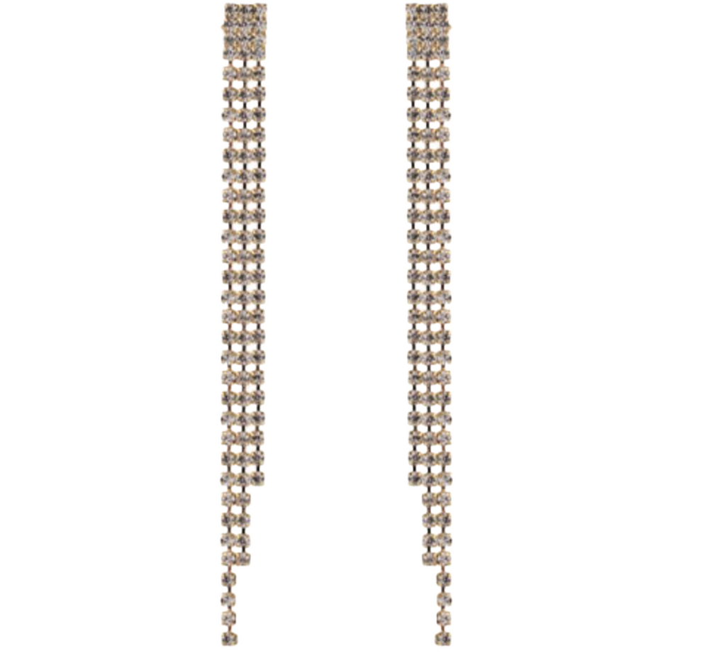Long Dangling Crystal Earring