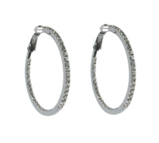 In & Out Crystal Hoop