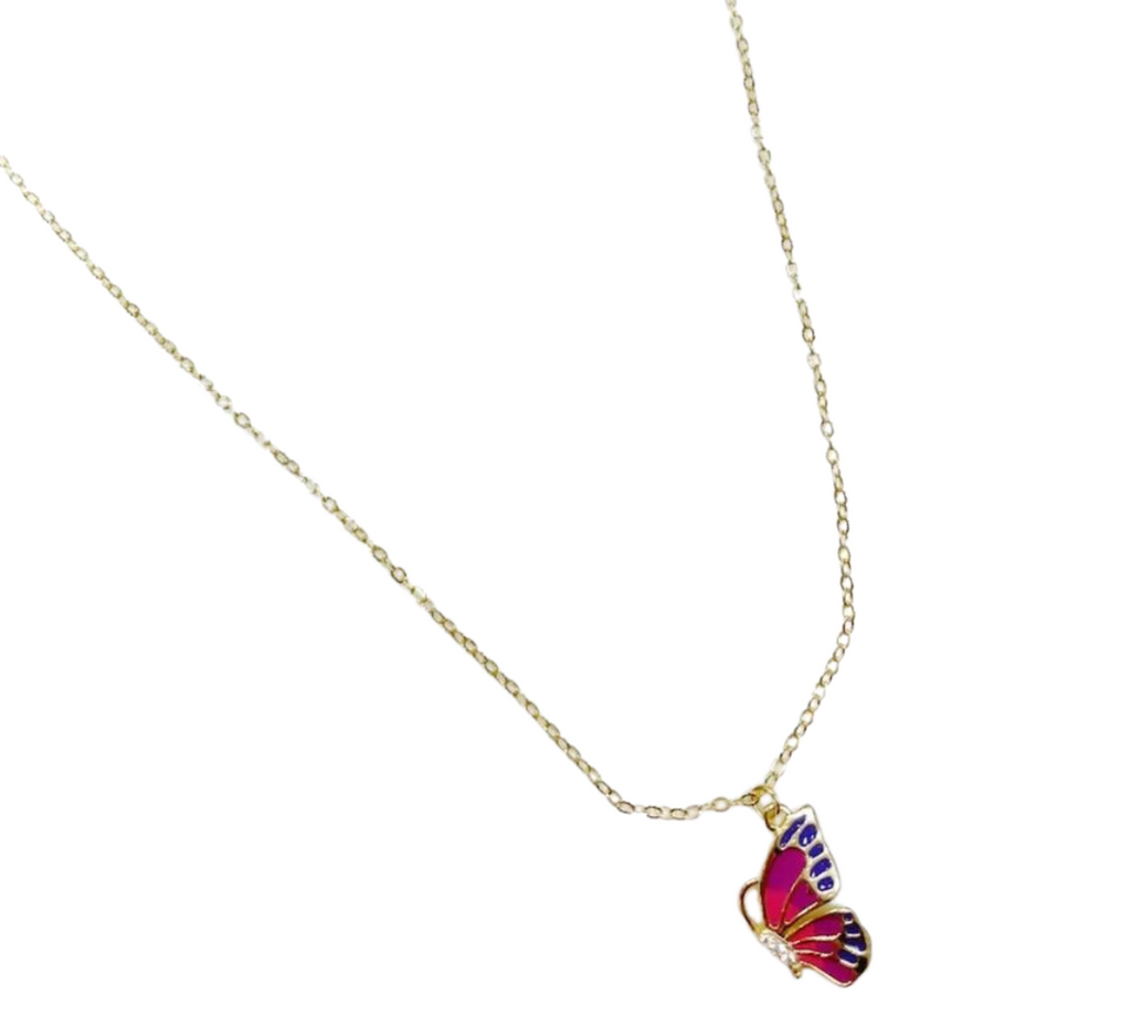 Butterfly wing Multi-color necklace