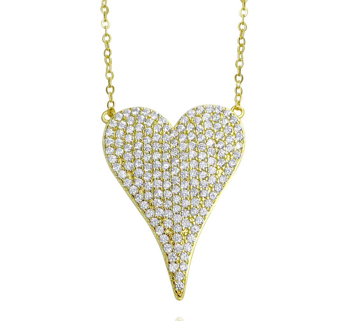 Pave Heart Necklace